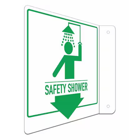Lyle Lcfl-0028-Ra_8X8 Safety Shower (W Down Arrow), 8 In W X 8 In H, L-Shape