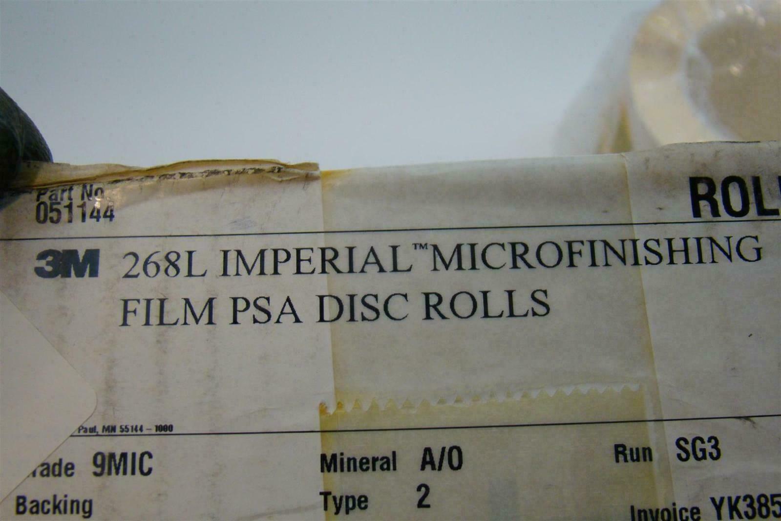 (6) 3M 2-5/8″XNH Imperial Microfinishing Film PSA Disc Roll 051144