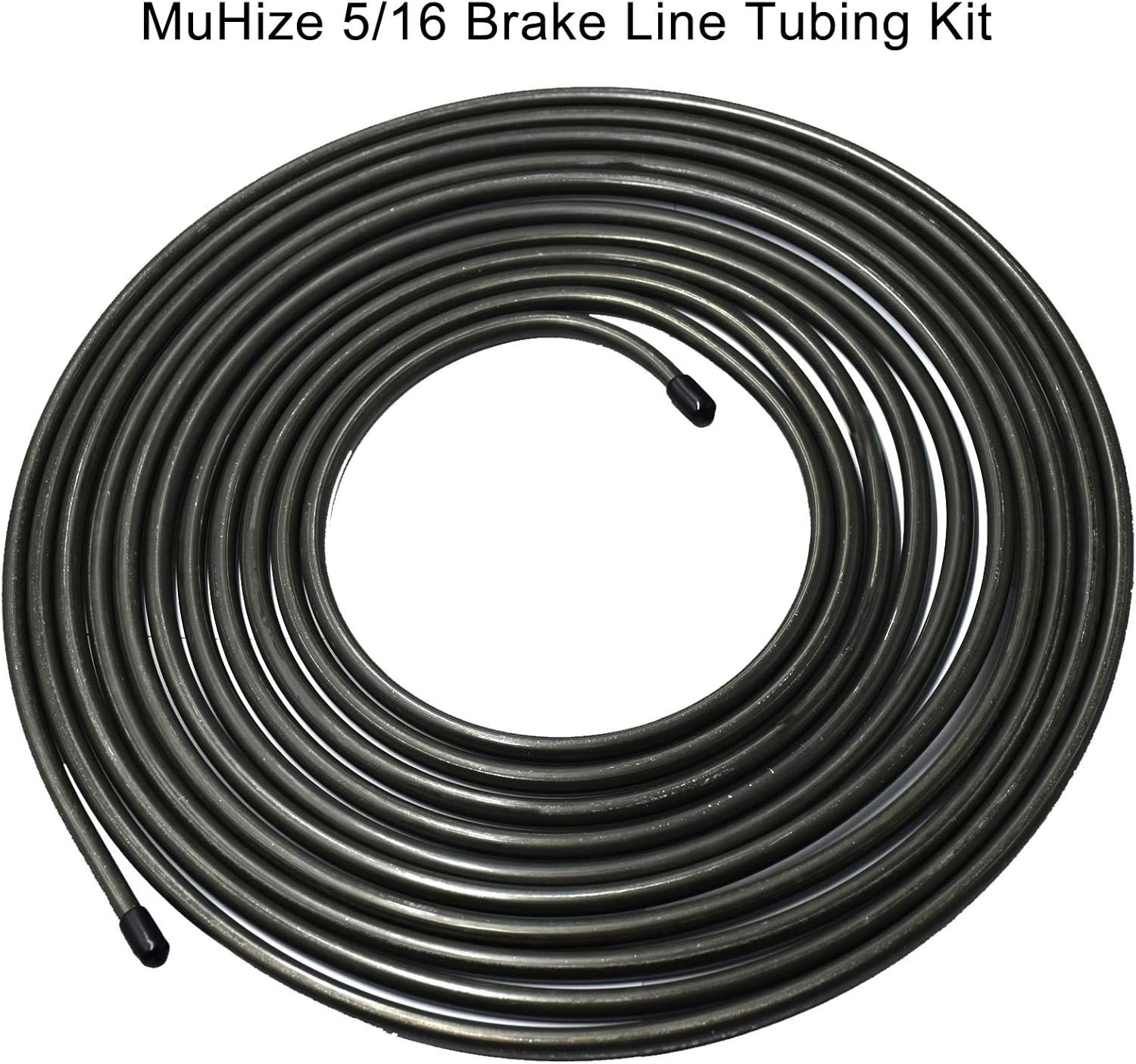 5/16” Brake Line Tubing Kit, 25Ft Flexible PVF Coated Steel Tube Roll, Anti-…
