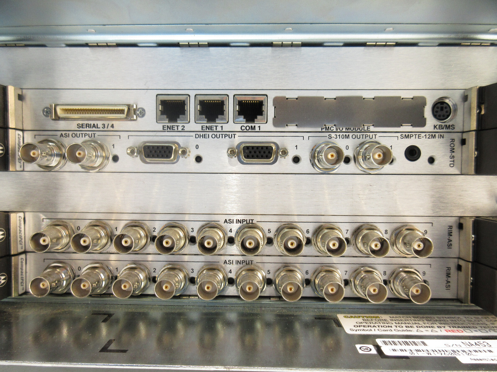 Motorola Arris TMX-2010 Transport Multiplexer CPCI-6020TM, ROM-STD, RIM-ASI