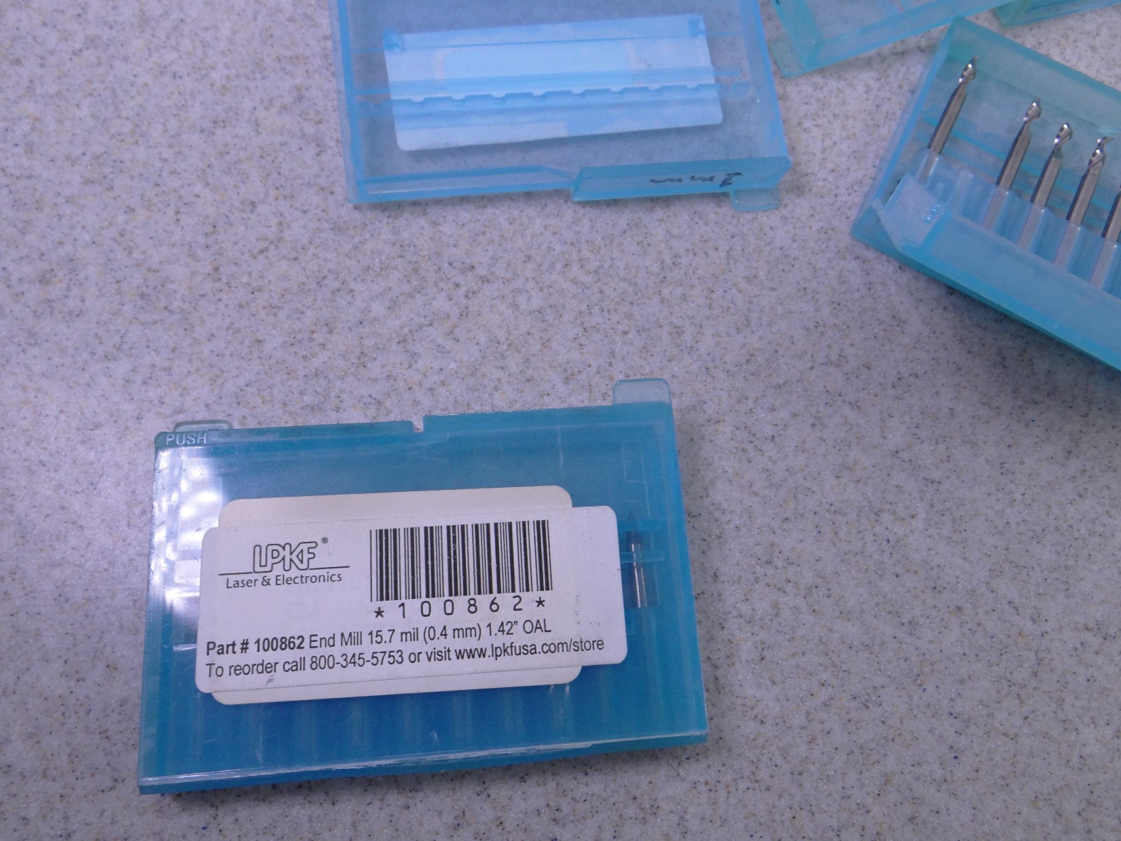 LPKF Laser & Electronics End Mills lot of 20 packs 100979 101016 101010 101007