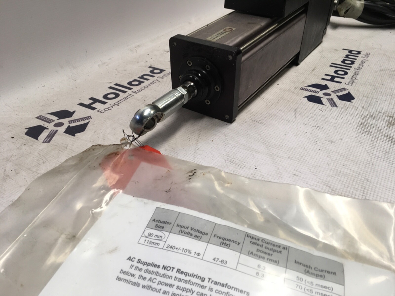 EXLAR Servo actuator, T2M090-0605-NCM-AF-238-30-230-SIO, 3000rpm, JMS-7