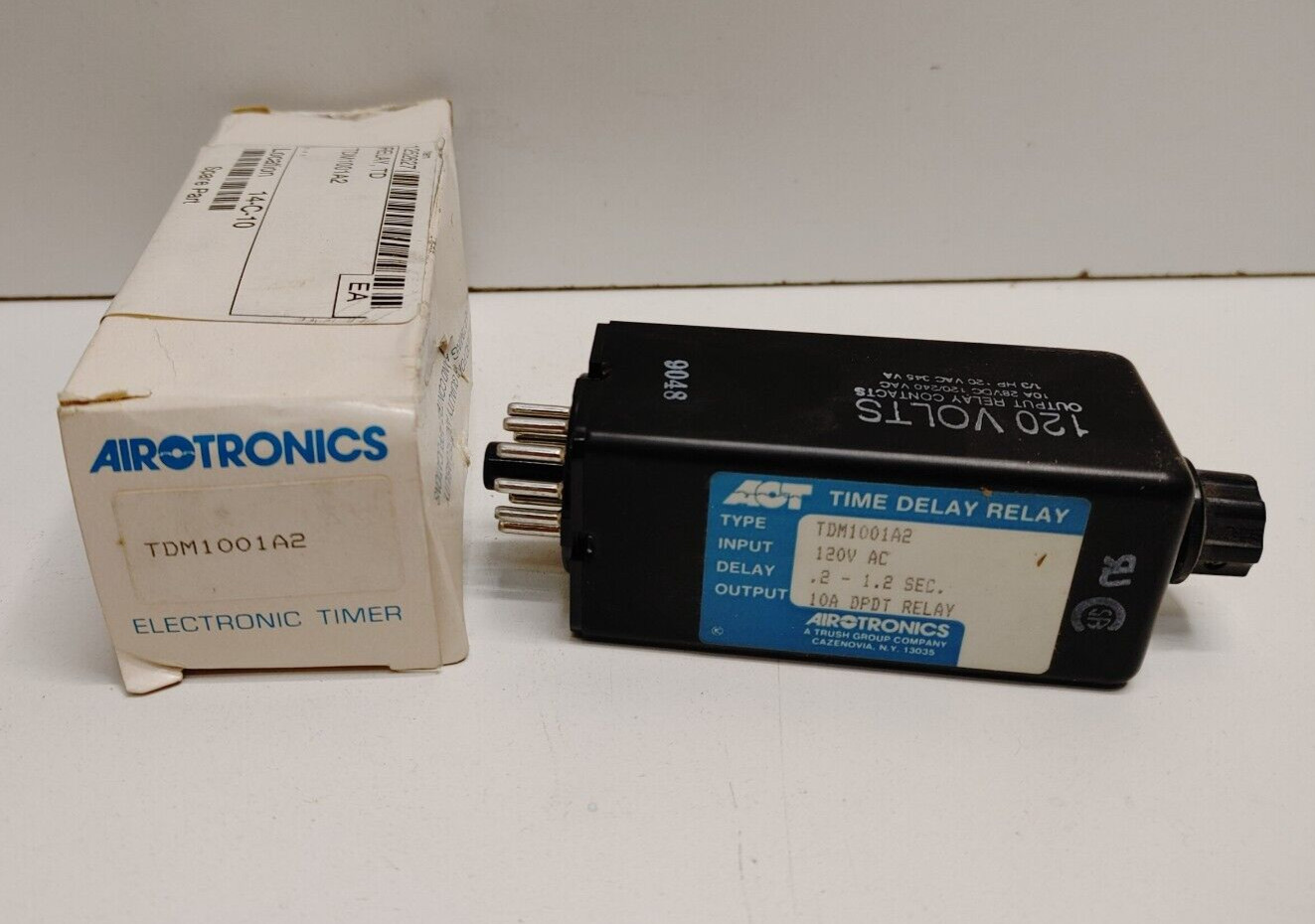 NEW OLD STOCK! AOT 10A 120V 0.2-1.2 SEC TIME DELAY RELAY TDM1001A2