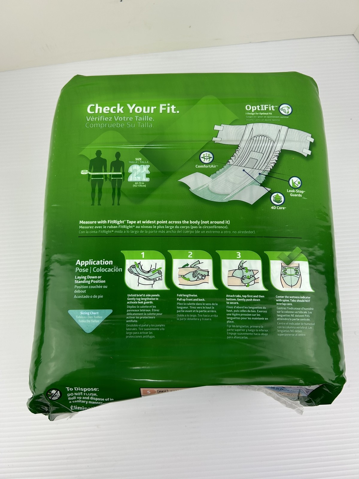 FitRight Optifit Briefs 2XL Ultra Adult Diapers – 60 to 70 Inches – Pack of 20