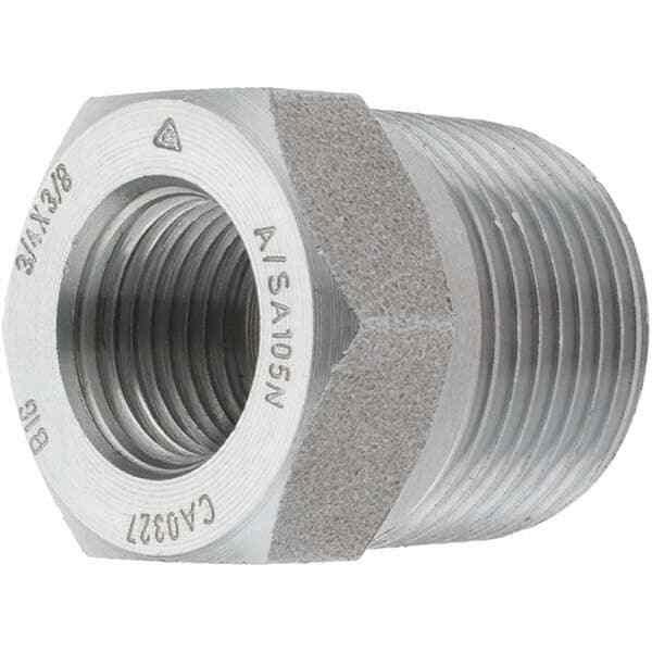 5 Pack Bushing: 3/4 x 3/8″ Forged Carbon Steel, Black Finish, Class 3000