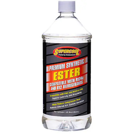 Supercool E31 A/C Compressor Ester Lubricant Plastic Bottle Yellow Tint, 1 Pk