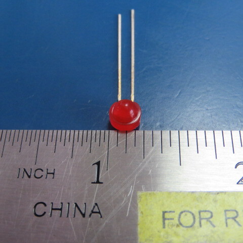 LENLITE LLL-801HR Qty of 100 per Lot LED BRIGHT RED DIFFUSED 4.3MM ROUND R/A