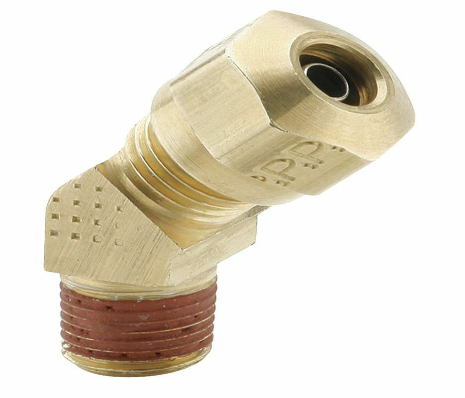 Parker VS279NTA-6-6 Brass 45° Elbow 3/8″ Male Compression Air Brake Tube Fitting