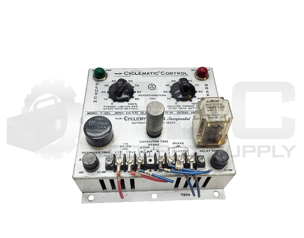 CYCLEDYNAMICS T-1001 CYCLEMATIC CONTROL 115VAC 25-60CY 1PH 100VDC 0.5A