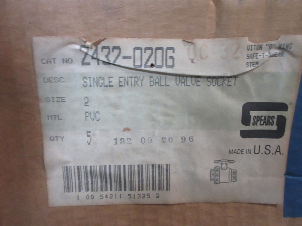Spears 2432-020G Single Entry 2″ Ball Valve 2432020G