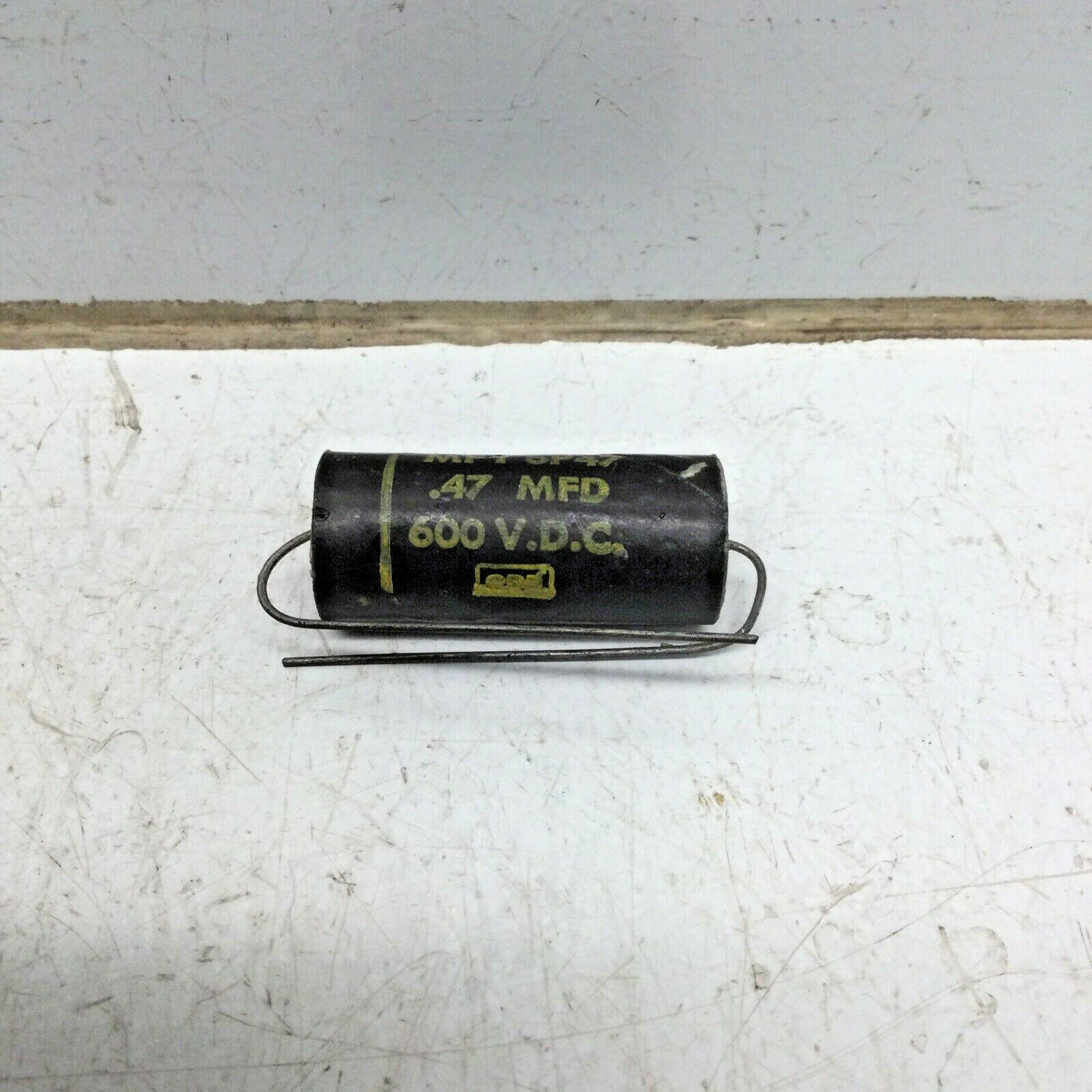 CORNELL-DUBILIER CDE SUPER PUP MPY6P47 CAPACITOR .47MFD 600VDC MYP 6P47
