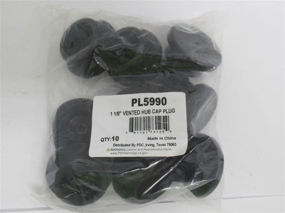 PDC PL5990, 1-1/8″ Vented Hub Cap Plug, 10 Pack
