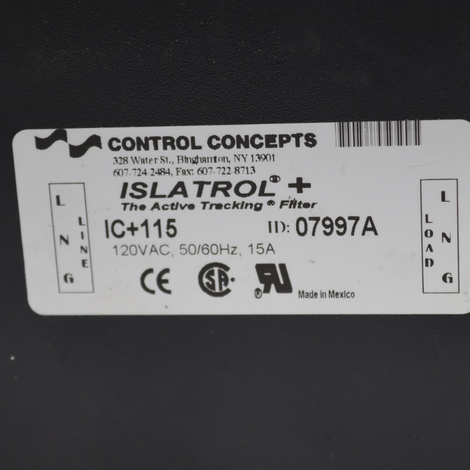 CONTROL CONCEPTS ISLATROL PLUS IC+115