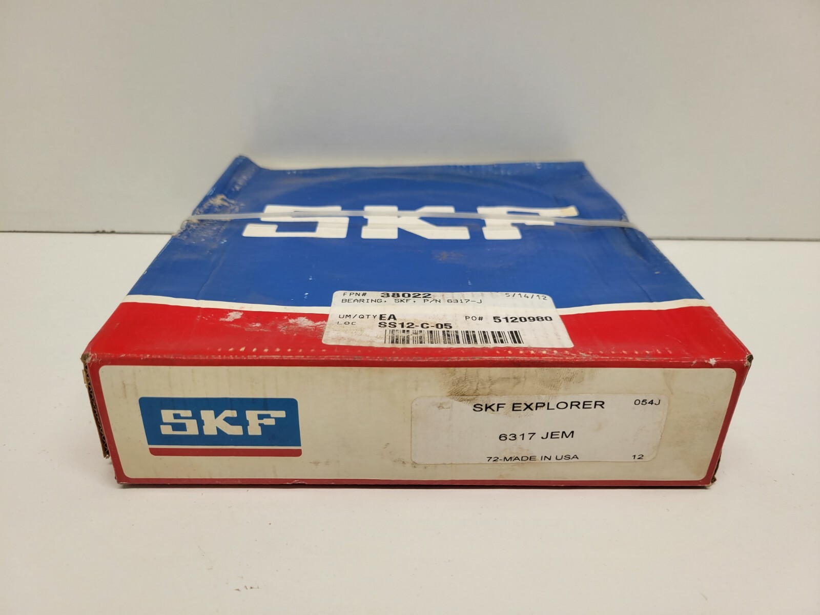 NEW OLD STOCK! SKF EXPLORER DEEP GROOVE BALL BEARING 6317-JEM
