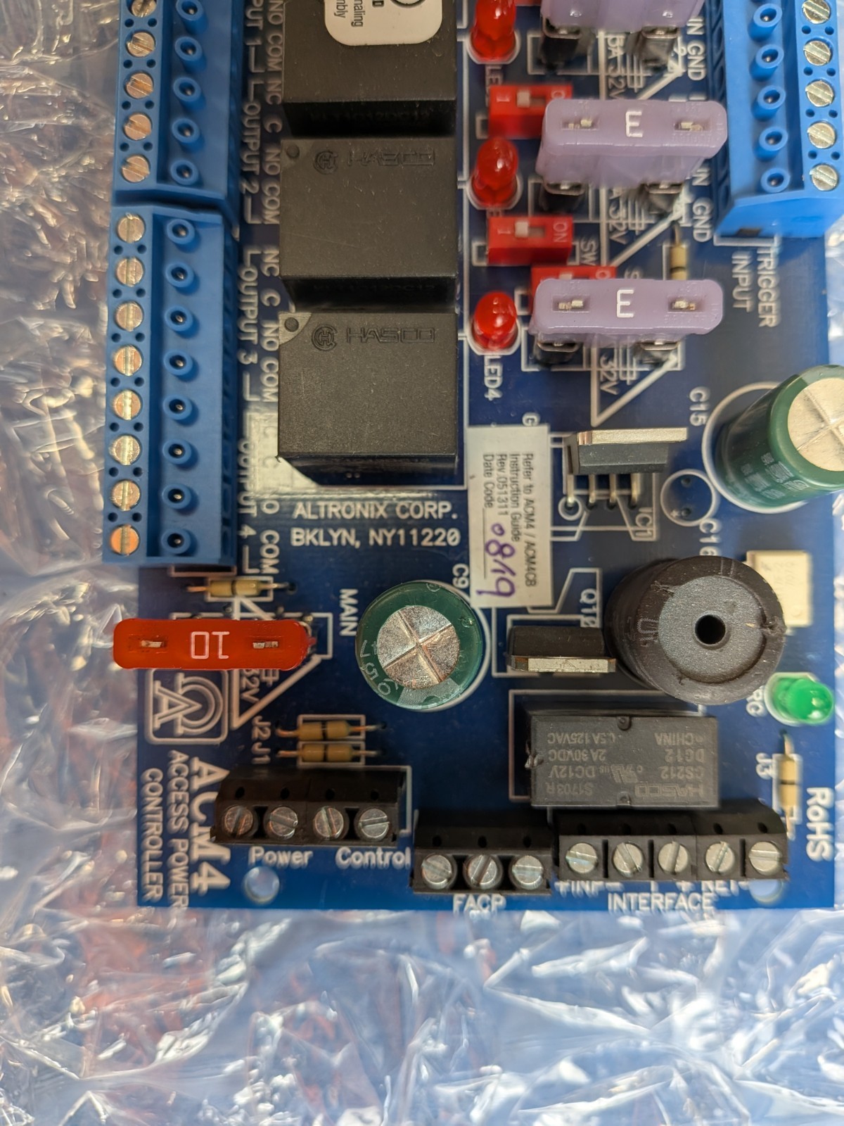 ACM4 ALTRONIX, Access Power Controller With 4 Fused Relay Outputs, Pre-owned.