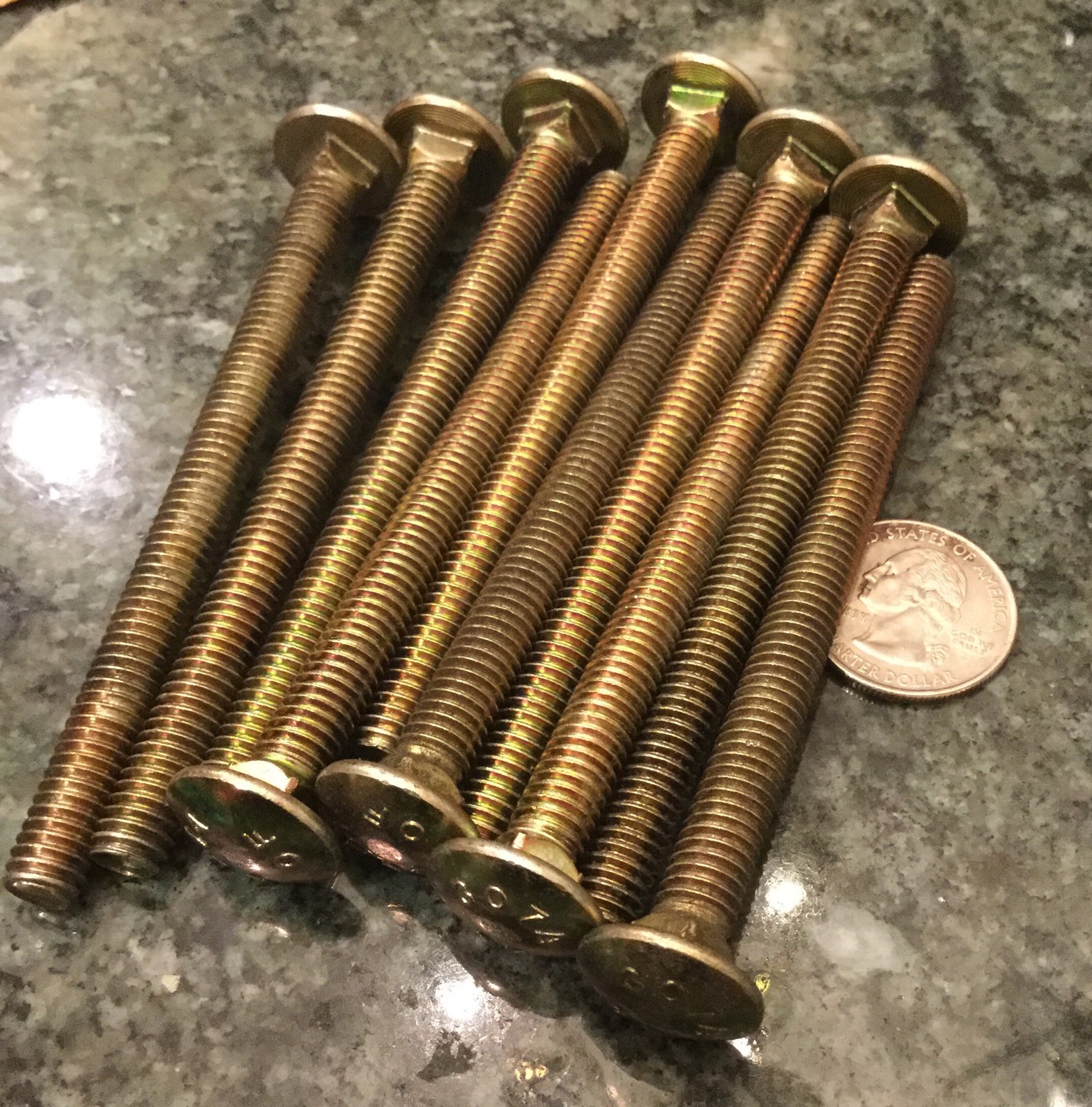 5/16-18 5/16 18 full thread x 4 inch carraige bolt round head steel plated bolts