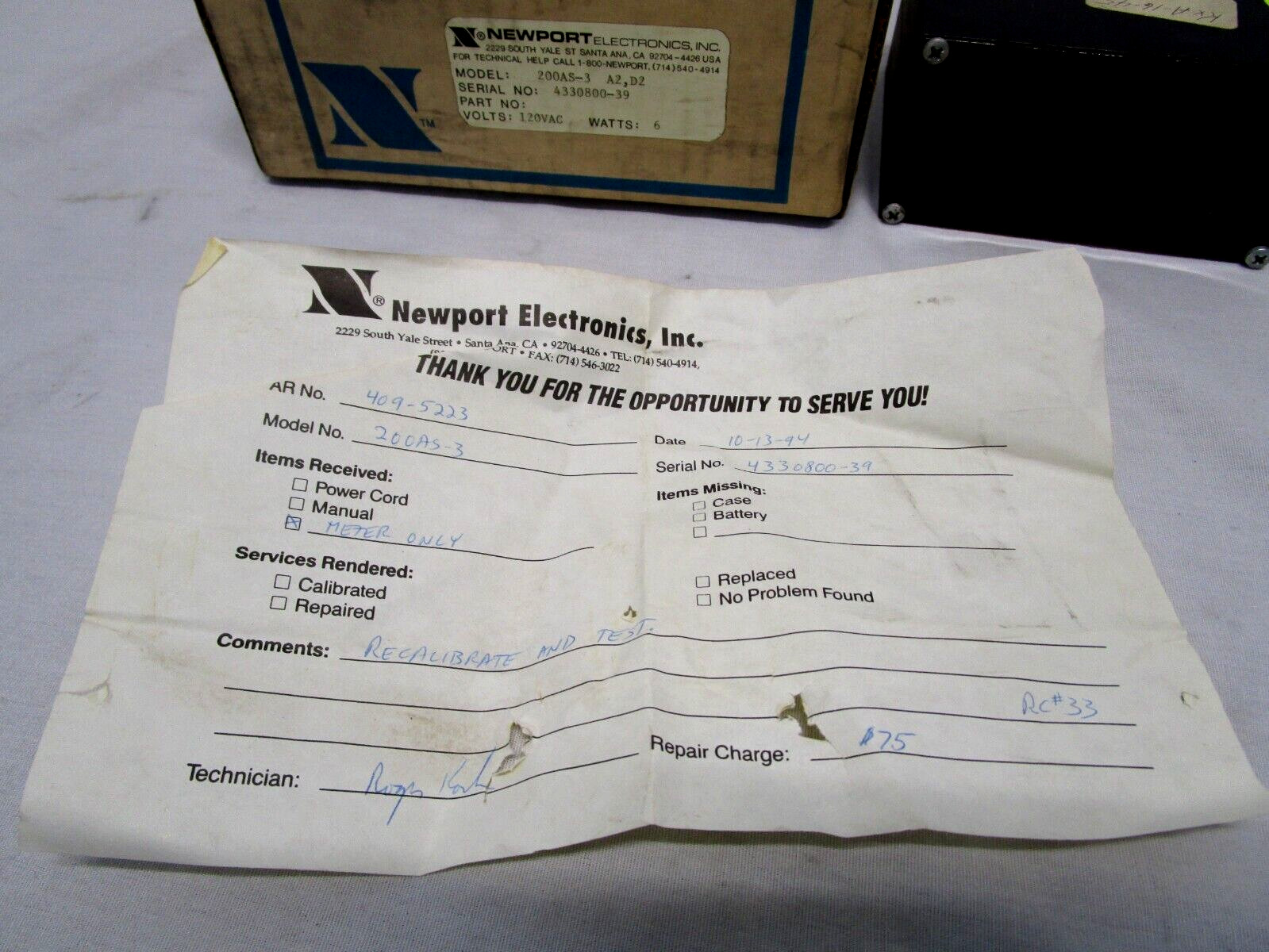 NEWPORT ELECTRONICS 200AS-3-A2-D2 DIGITAL VOLTMETER