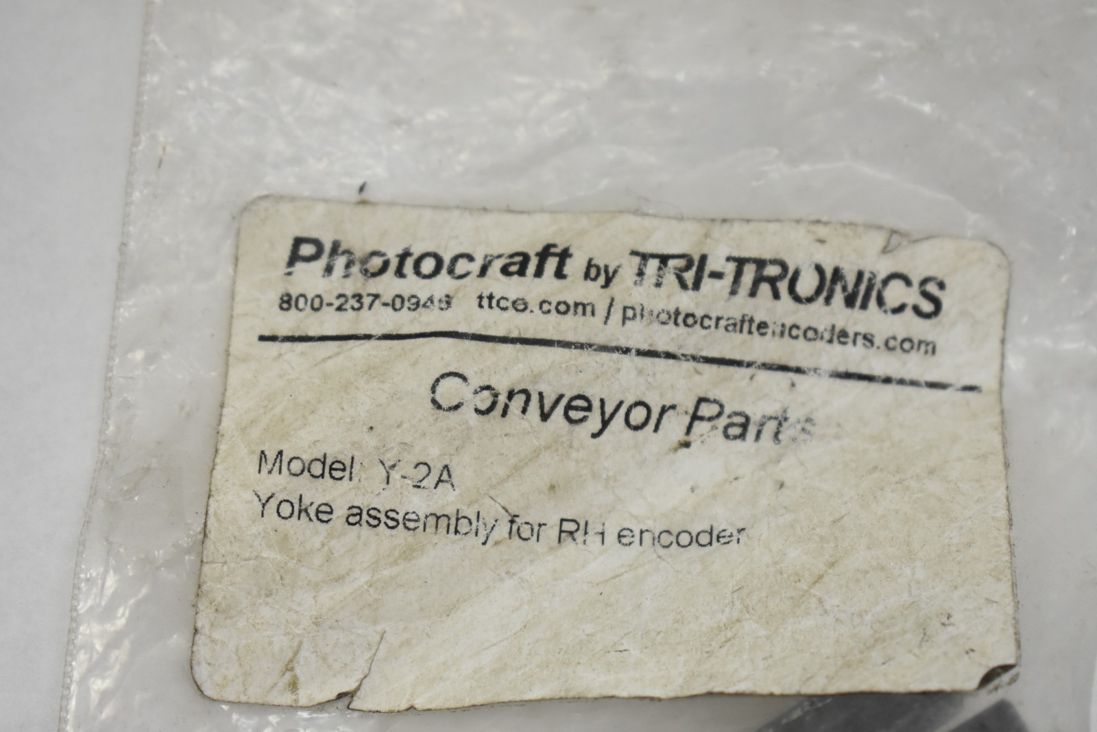 Tri-Tronics Photocraft Conveyor Part Yooke Assembly For RH Encoder Y-2A 3/8″-16