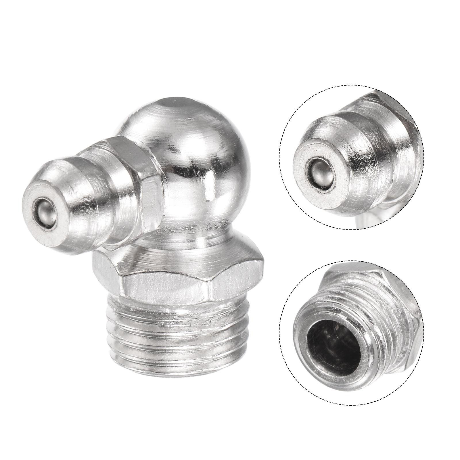 20Pcs Nickel-Plated Iron 90 Degree Hydraulic Grease Fitting M10 x 1mm Thread