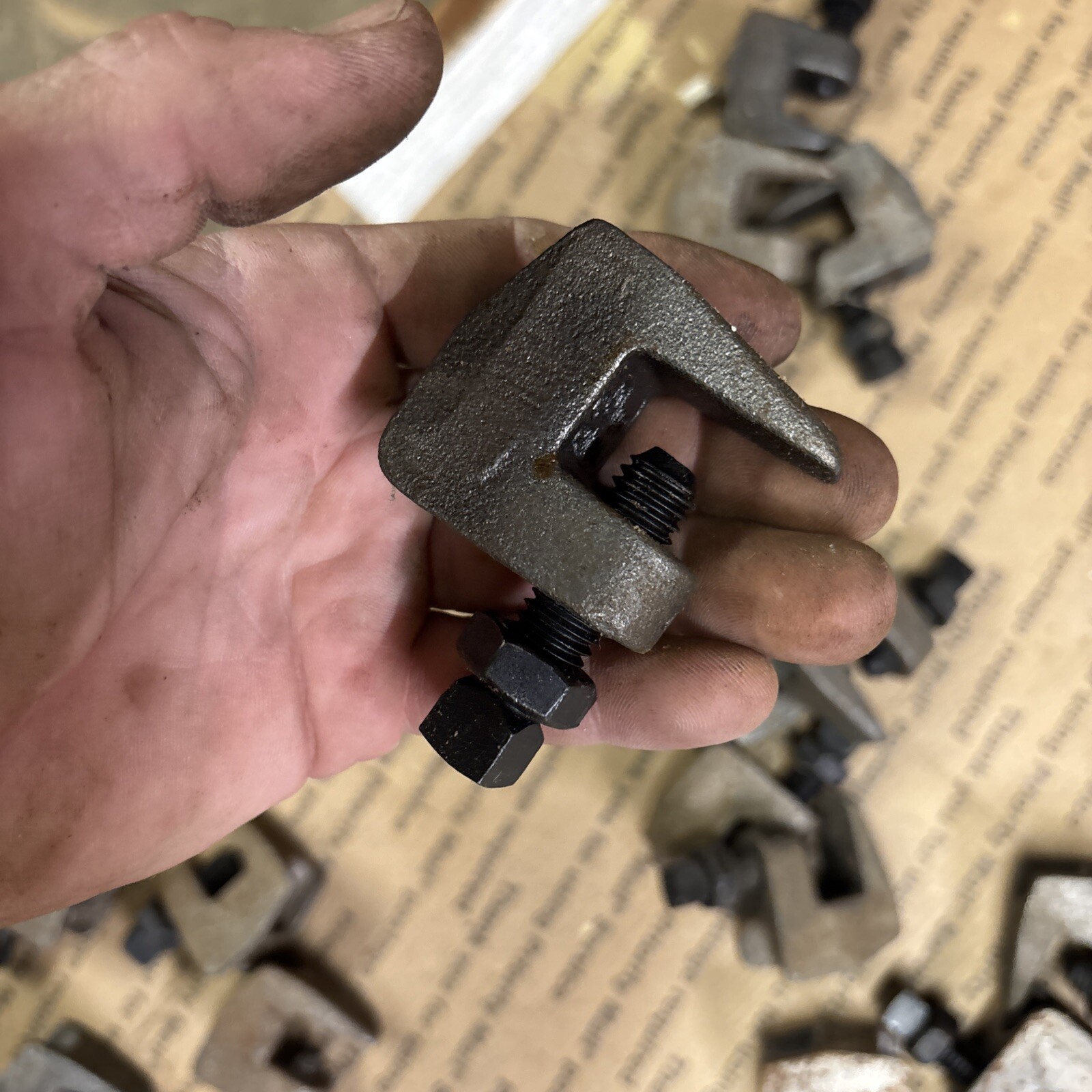 Vintage F&M 1/2 Metal Beam Clamp U 13 C CLAMP with Bolton Of 4