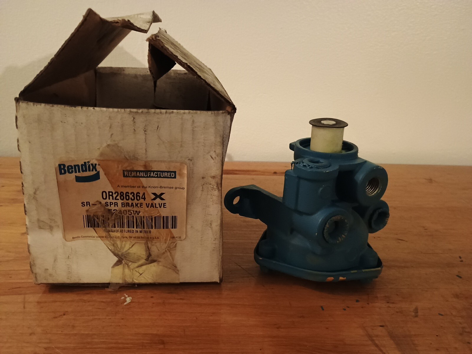 Reman BENDIX, OR286364X, SPRING BRAKE VALVE, SR-1, CORELESS VALVE, 1/4″ PORT