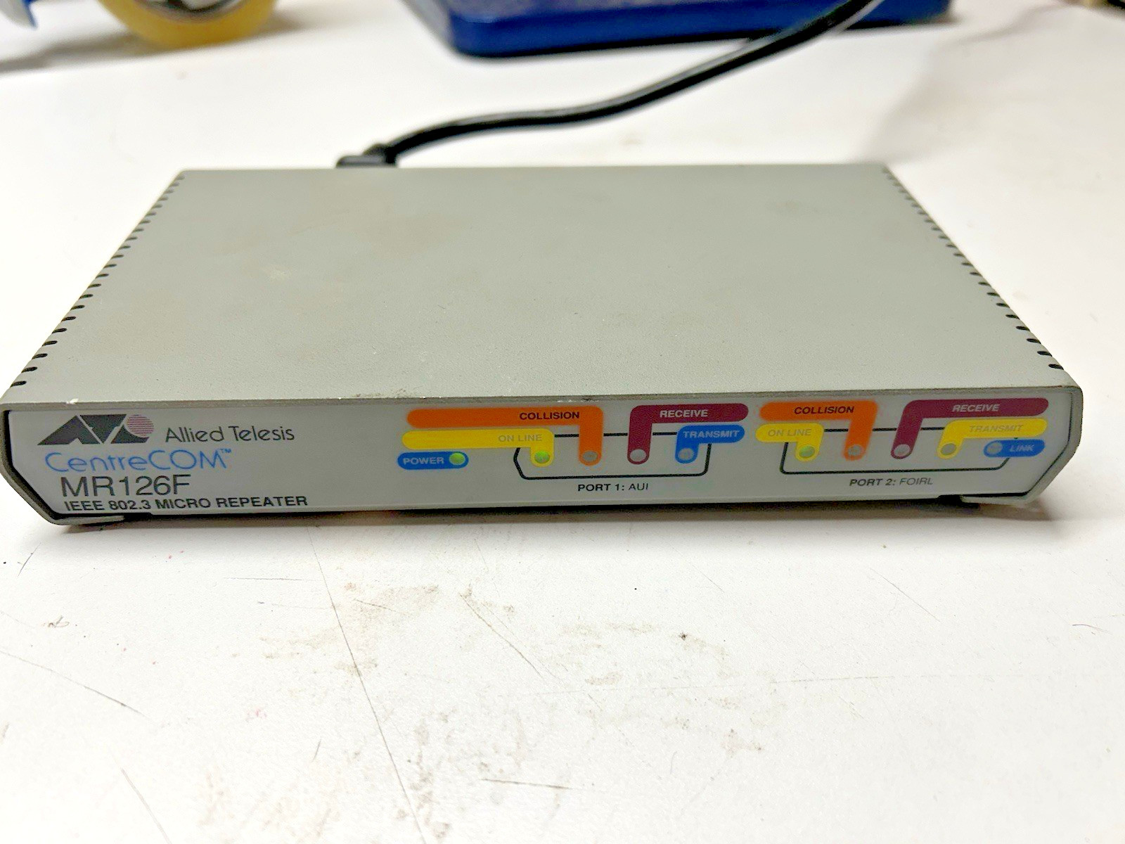 Allied Telesis CentreCOM Micro Repeater & Power Cord # AT-MR126F