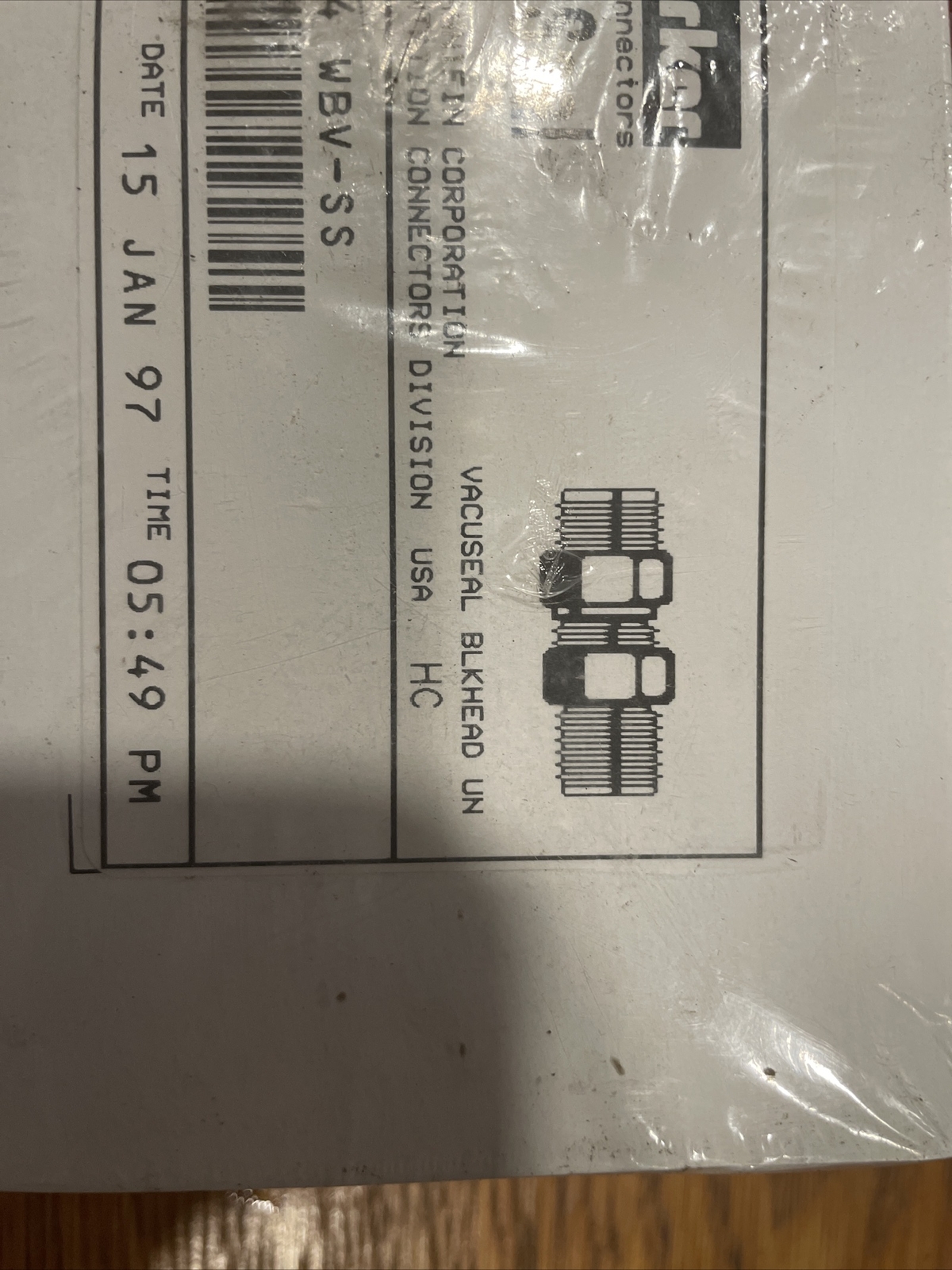 NOS Sealed! 10ct Parker 4-4 WBV-SS. Vacuseal Bulkhead Union