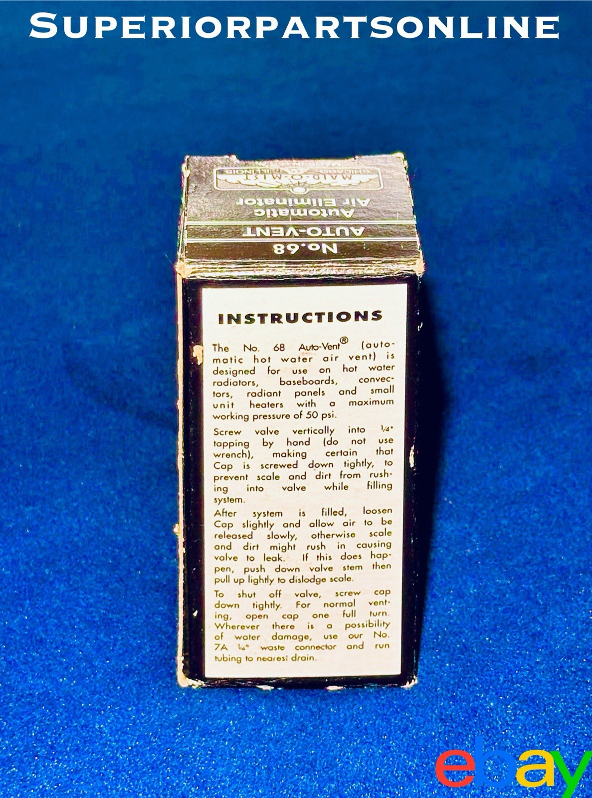 *NEW* MAID O MIST 68 AUTO VENT 1/4″