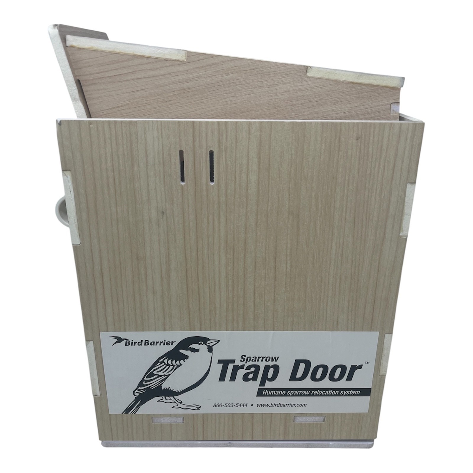 BIRD BARRIER Bird Trap: One Door Trap, 1 Bird Capacity 12 1/2 in Height, Brown