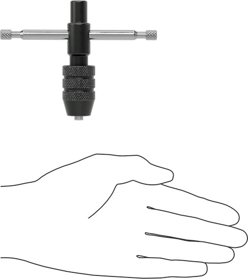 McMaster-Carr Tap Wrench with Sliding T-Handle 2-3/4″ Long 2546A22