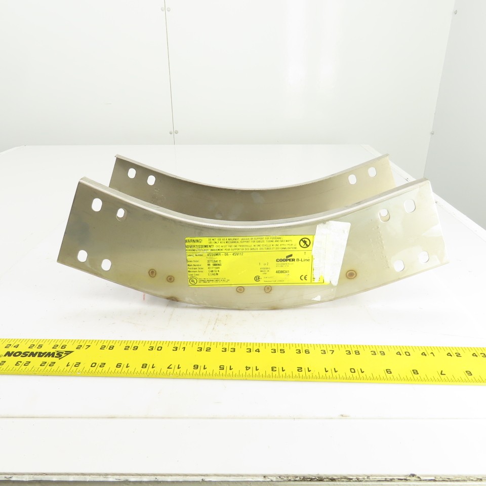 B-Line 4SS6MG-06-45VI12 Stainless Steel 45° Ladder Cable Tray Inside Bend 6″W