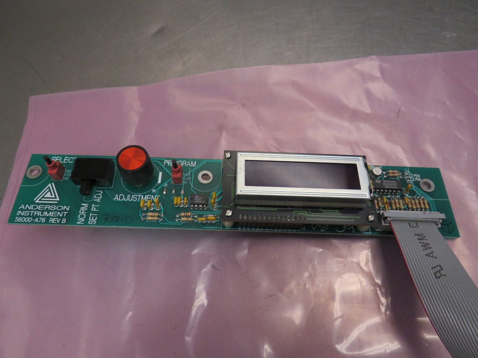Anderson Instrument 56000-A76 Rev B Recorder LCD/Setpoint Interface Board