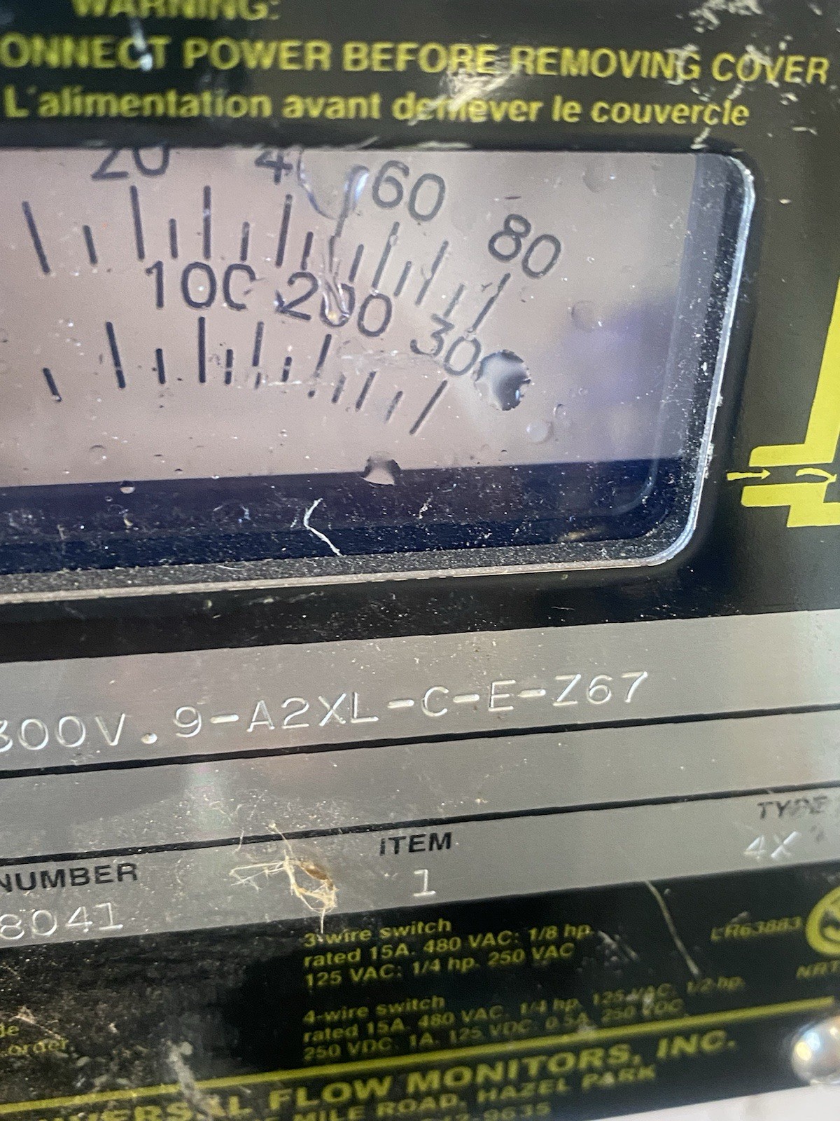 Universa Flow Monitor MN-ASB-300LGM-12-300V.9-A2XL-C-E-Z67 Type 4X 129337