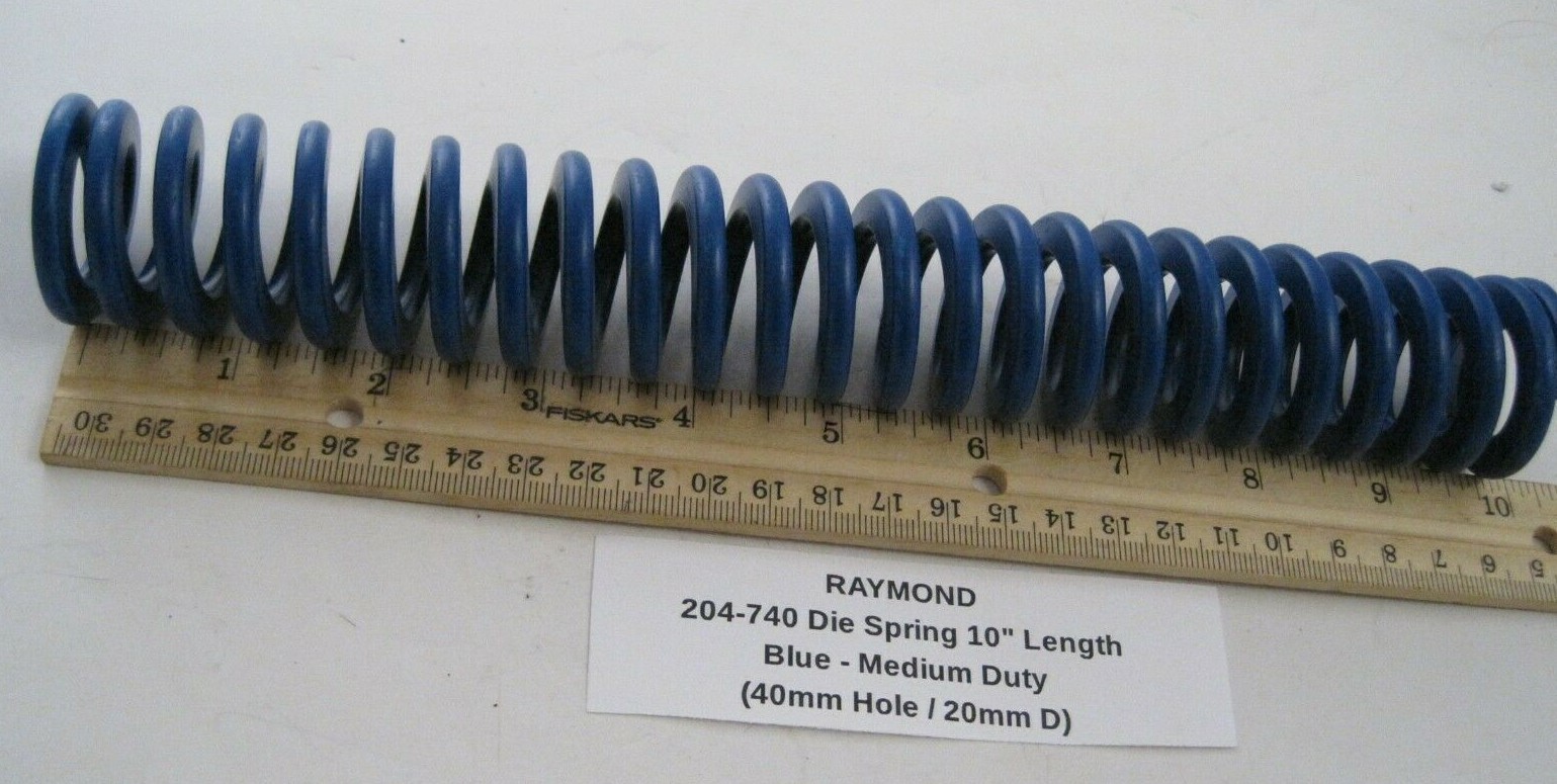 RAYMOND 204-740 Die Spring 10″ Length – Blue – Medium Duty (40mm Hole / 20mm D)