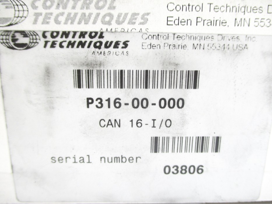 CONTROL TECHNIQUES P316-00-000 CAN16-I/O NSFS