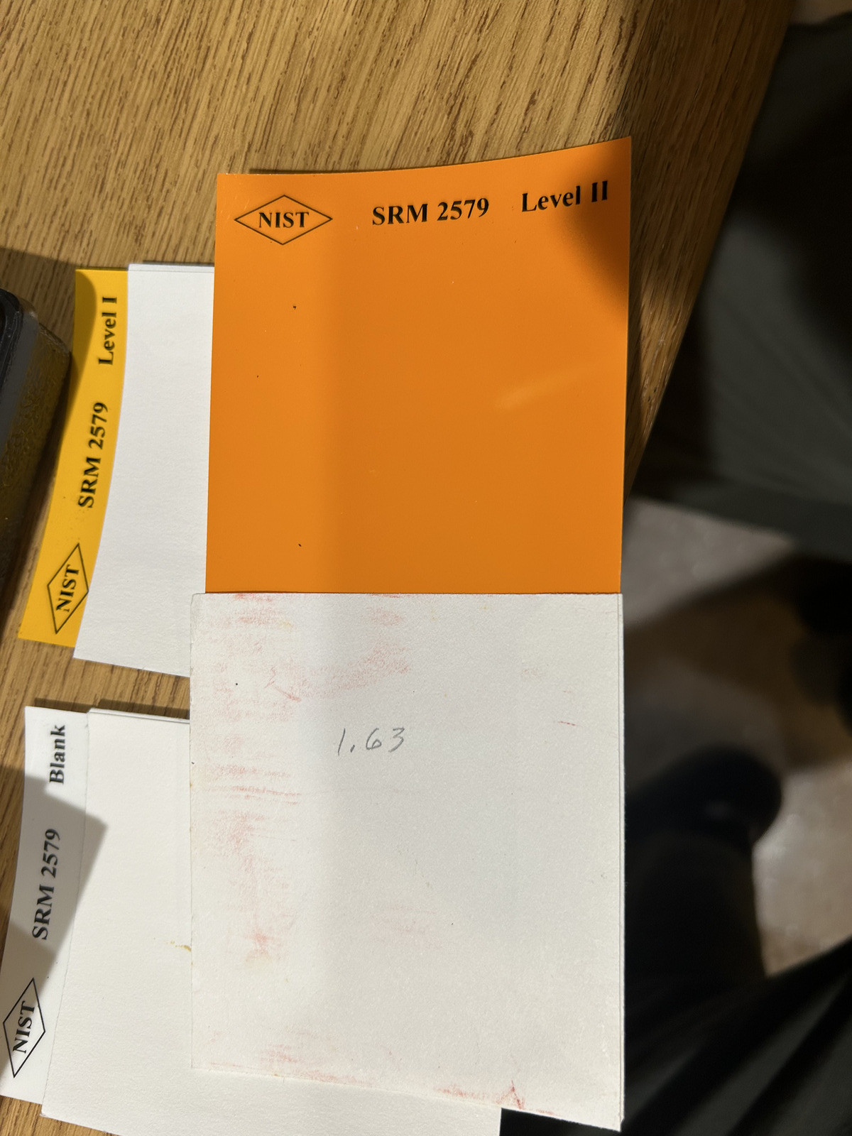 NIST SRM 2579 LEAD BASED PAINT FILM LEVEL I to IV and BLANK for PXRF
