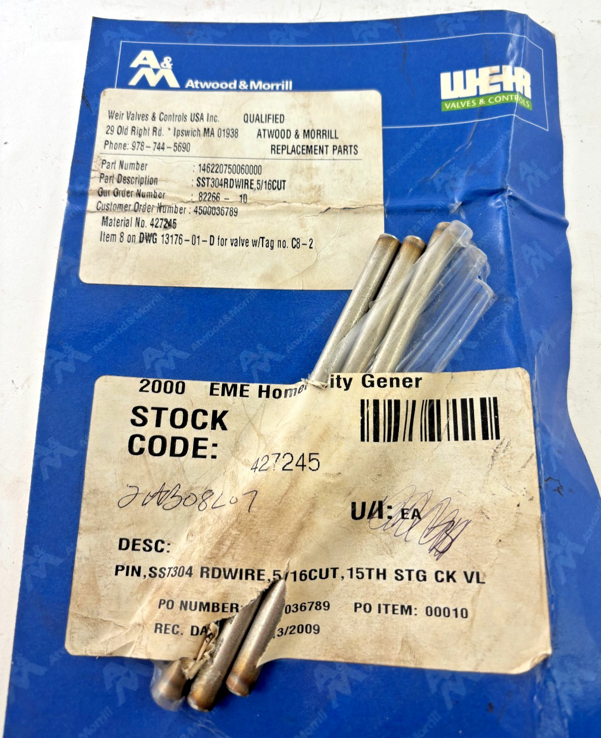 Weir Valve 14622750060000 5/16″ Cut Industrial Valve Replacement (LOT OF 3)