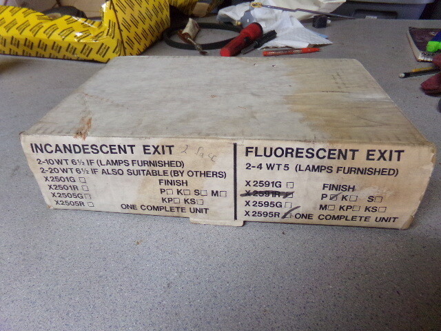 NEW Marco Universal Exit Sign 2595R *FREE SHIPPING*