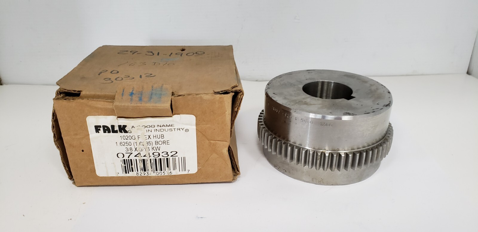 FALK 0744932 1020G FLEX HUB, 1.6250″ BORE, 3/8 x 3/16 KW, NIB