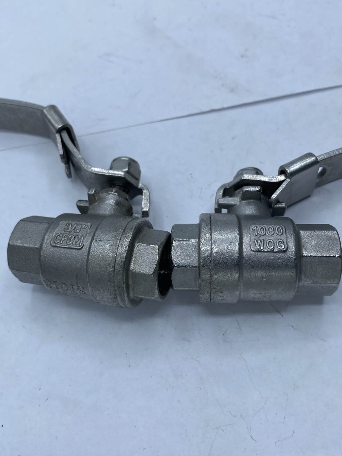 Lot Of 2 Sharpe 3/8″ Ball Valve CF8M 1000 WOG Great Condition!