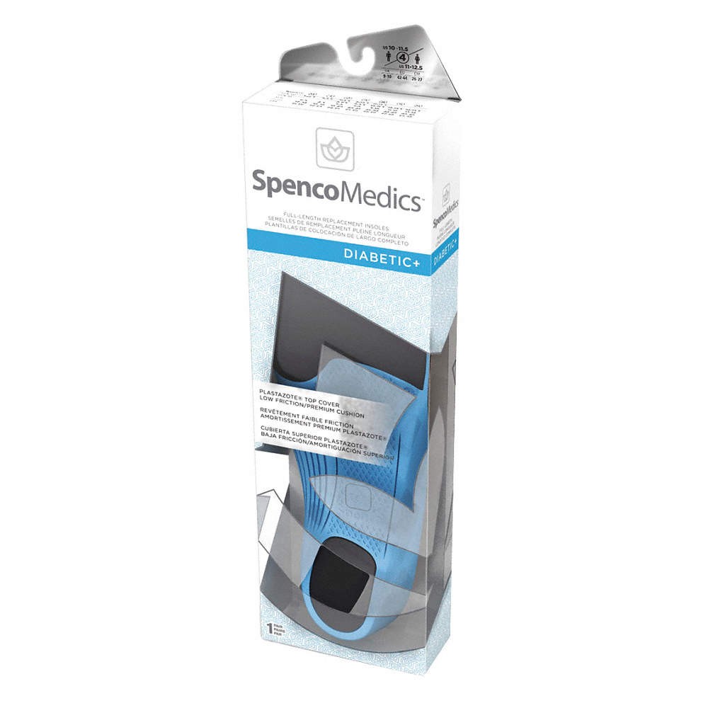 SPENCO Insole,Men’s 8 to 9, Women’s 9 to 10,PR 53HX67