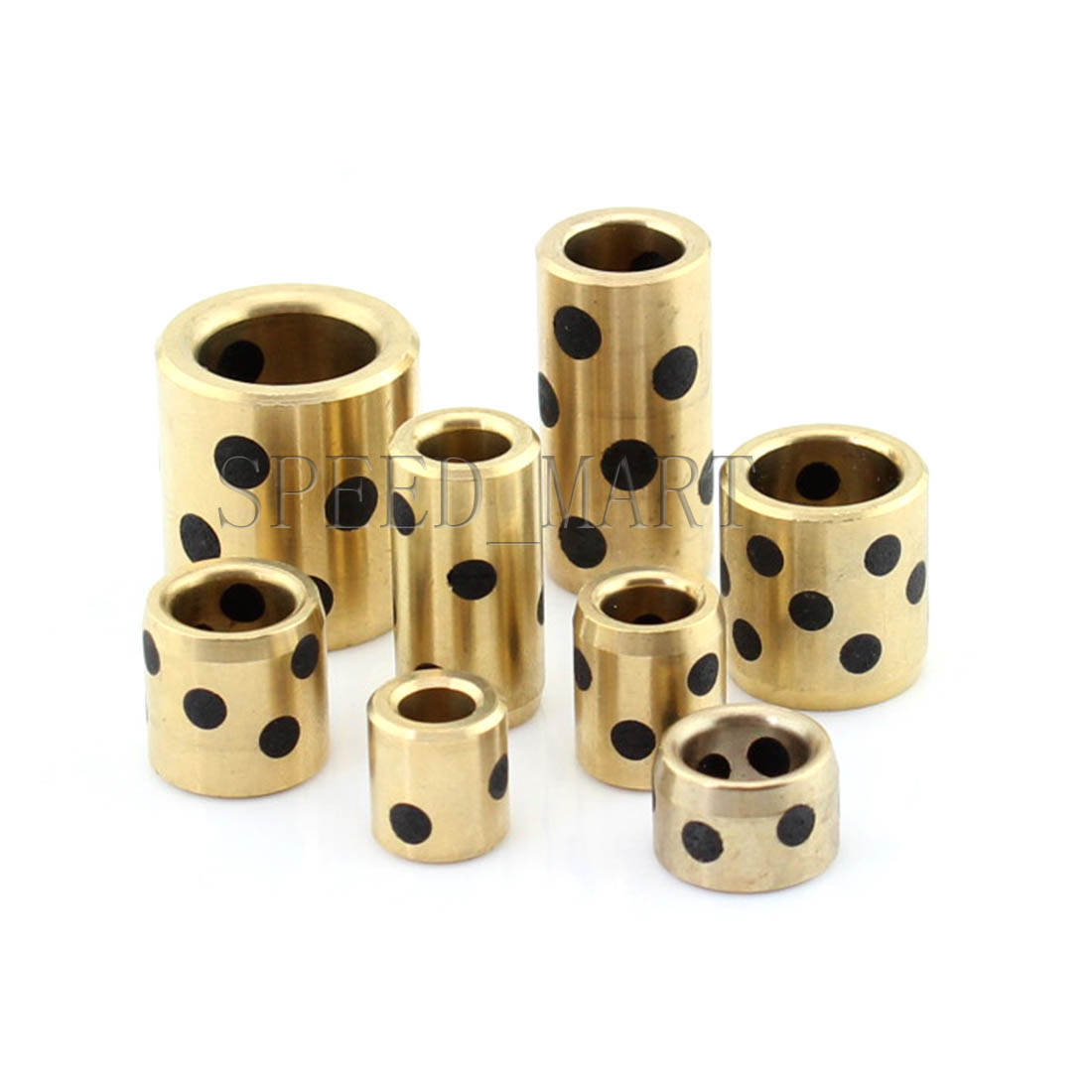 JDB Oilless Graphite Lubricating Brass Bearing Bushing Sleeve 6x10x12mm