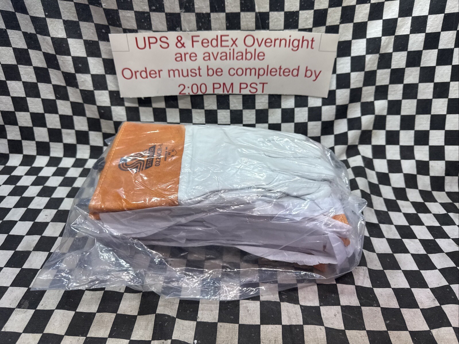 Welding Glove Goatskin LARGE, Straight Thumb, Gauntlet Cuff, 6 PAIR, SHIPSAMEDAY