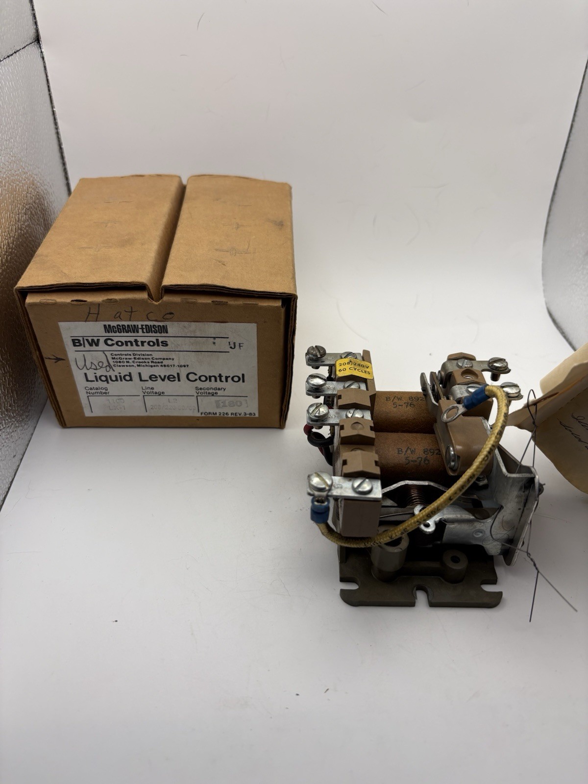 B/W Controls 7608 Liquid Level Control 7100 LX-1 208/220W Hatco Hobart McGraw Ed