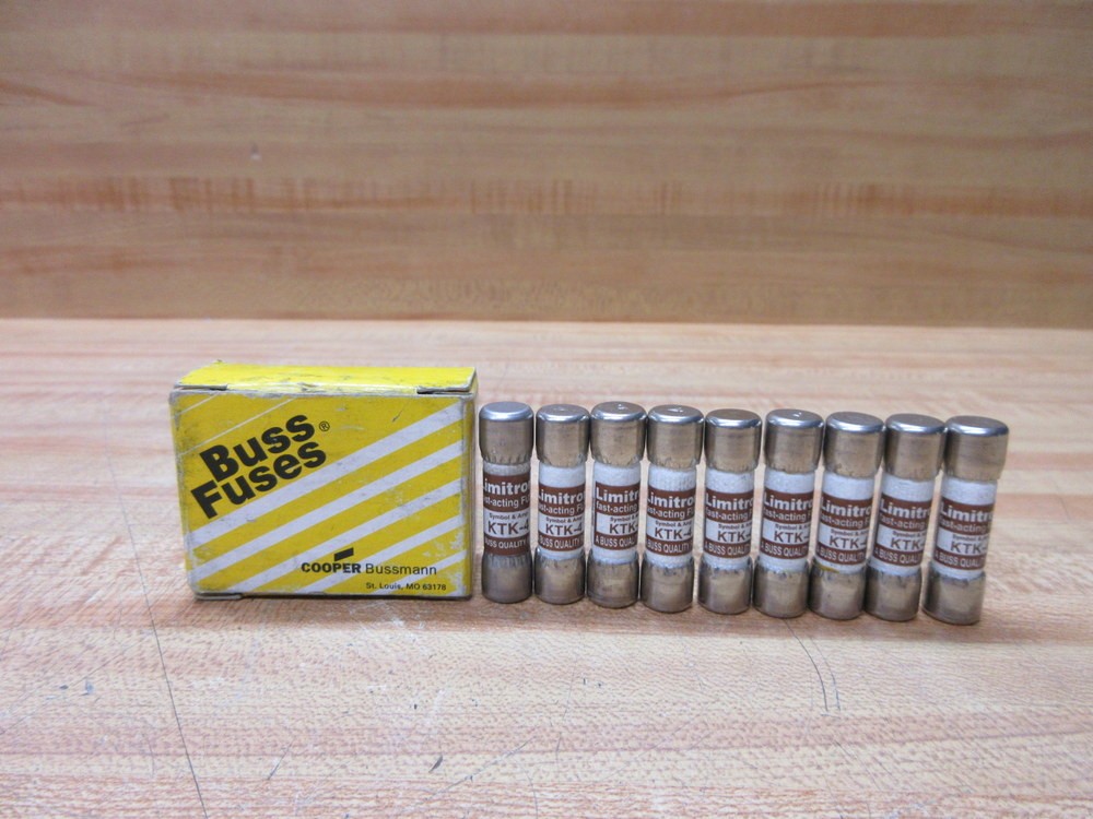Buss KTK-4 Bussmann Fuse Cross Ref 6F132 (Pack of 9)