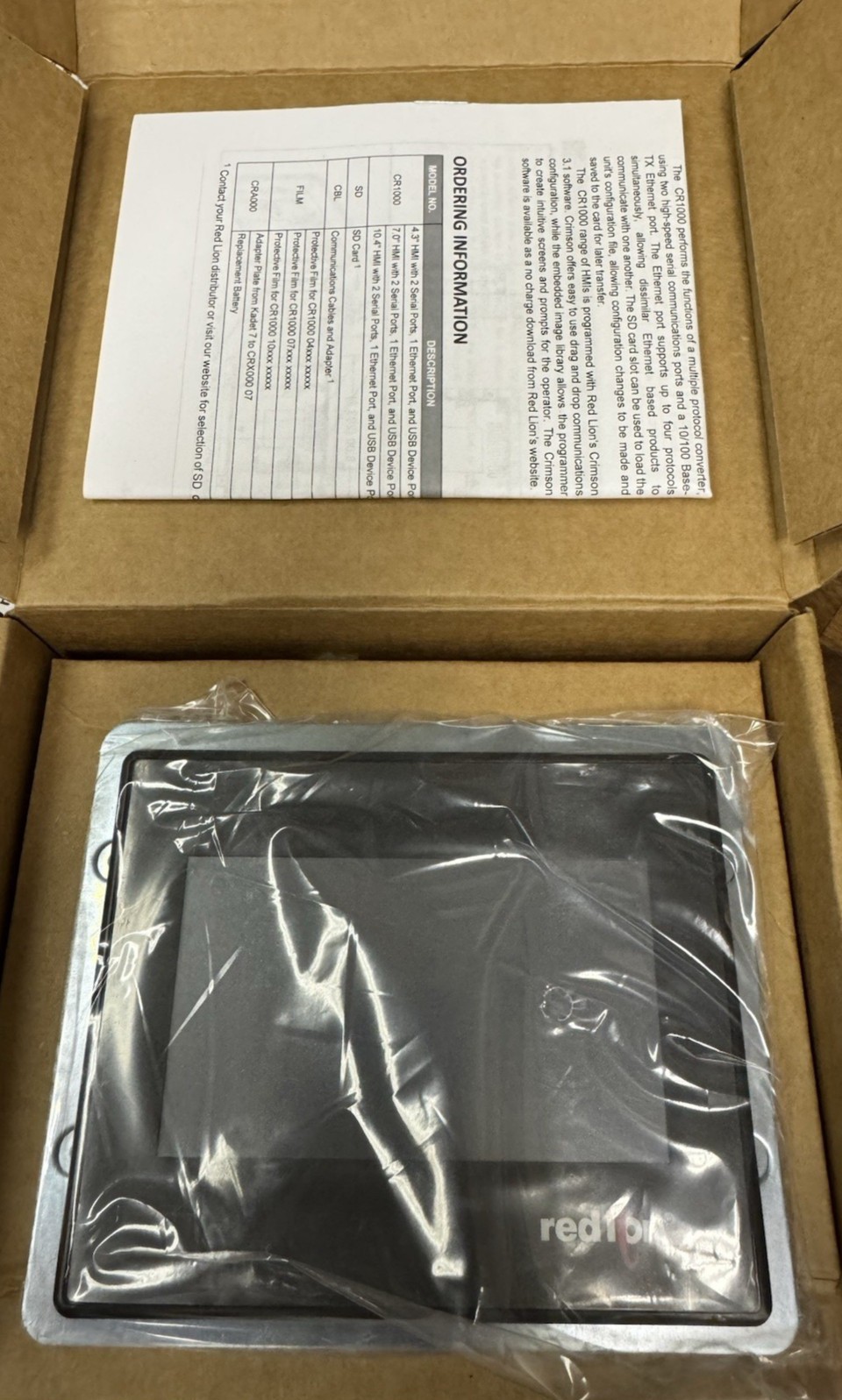 New OEM Sealed Bag Red Lion 4.3″ HMI CR10000400000210 CR1000 Series USA NextDay