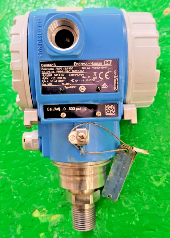 6️⃣ENDRESS+HAUSER CERABAR PRESSURE TRANSMITTER PESSCO OFFERING 1 W051226-1-2 🗽