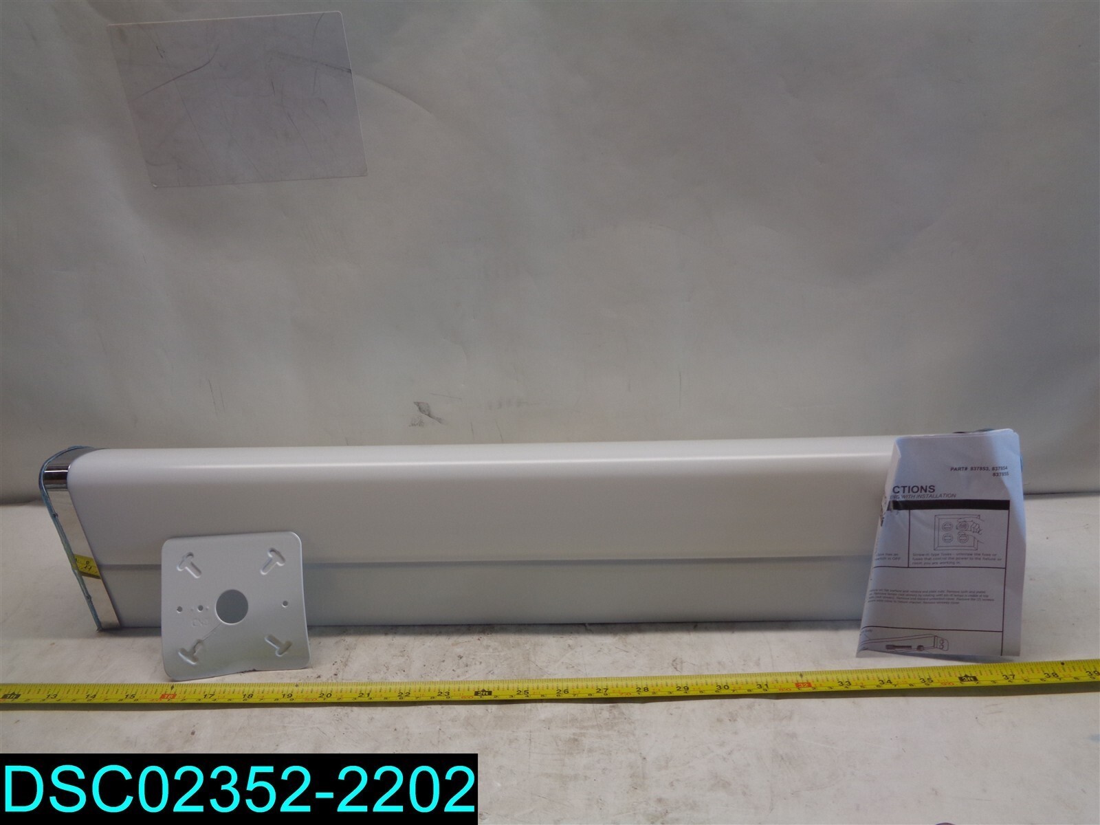 QTY=3: ONE OF 3 IS BENT 2′ Linear LED w/ White Acrylic Lens in Chrome End Caps