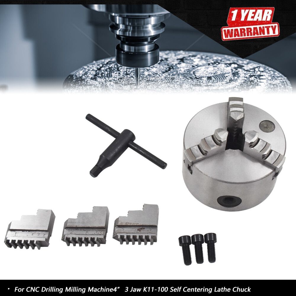 For CNC Drilling Milling Machine4” 3 Jaw K11-100 Self Centering Lathe Chuck