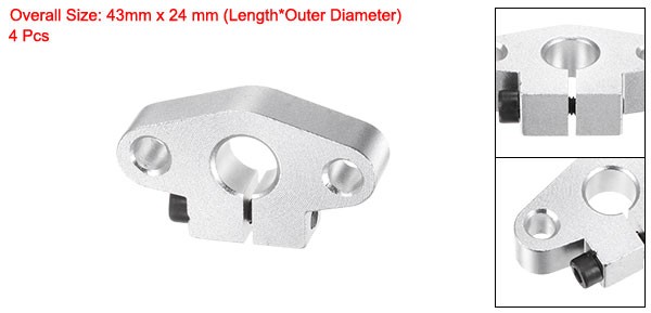 4pcs SHF10 Aluminum Linear Rod Rail Shaft Support for 10mm Linear Motion Guides